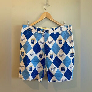 LOUDMOUTH KANSAS CITY ROYALS Men’s Shorts Genuine MLB Merchandise Size 34